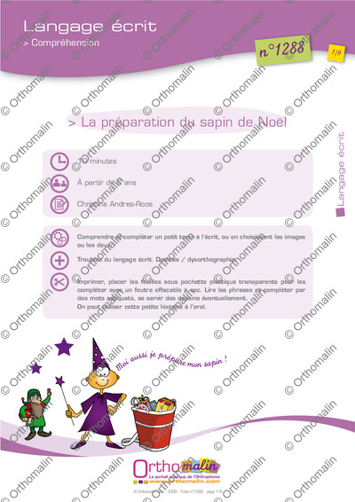 Page 1 de la fiche