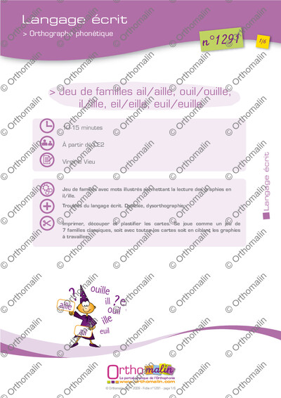 Page 1 de la fiche