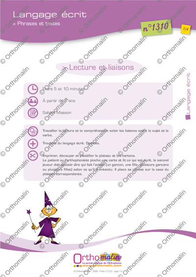 Page 1 de la fiche