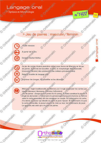 Page 1 de la fiche