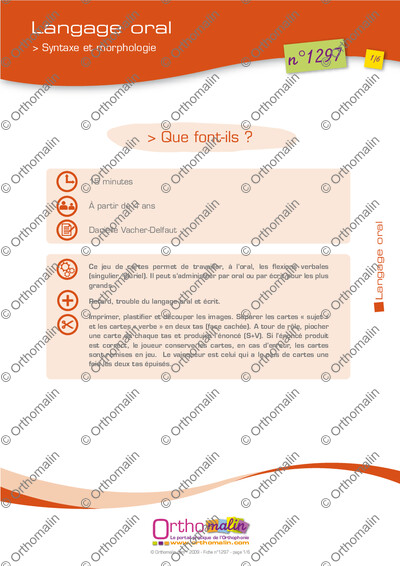 Page 1 de la fiche