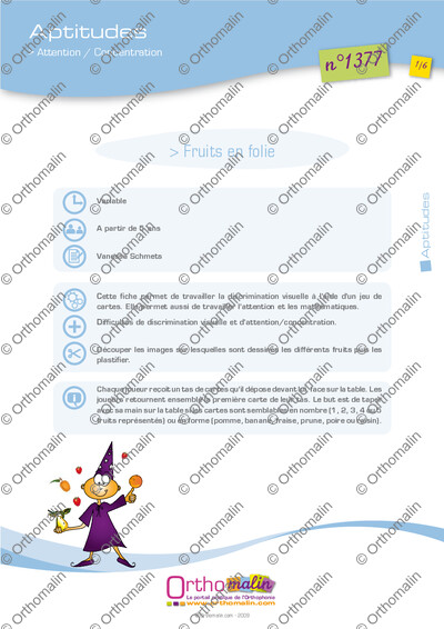 Page 1 de la fiche