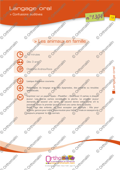 Page 1 de la fiche