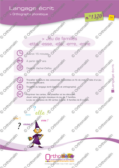 Page 1 de la fiche