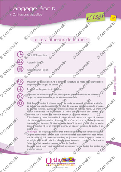 Page 1 de la fiche