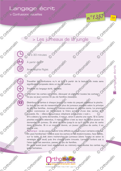 Page 1 de la fiche