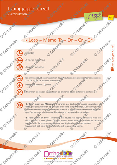 Page 1 de la fiche