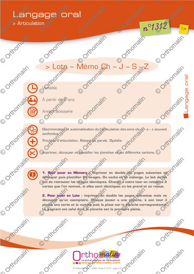 Page 1 de la fiche