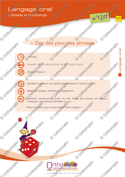 Page 1 de la fiche