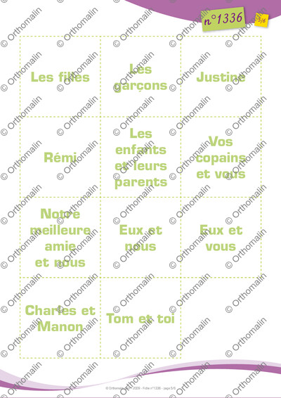 Page 5 de la fiche