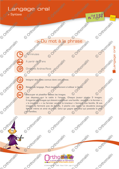 Page 1 de la fiche
