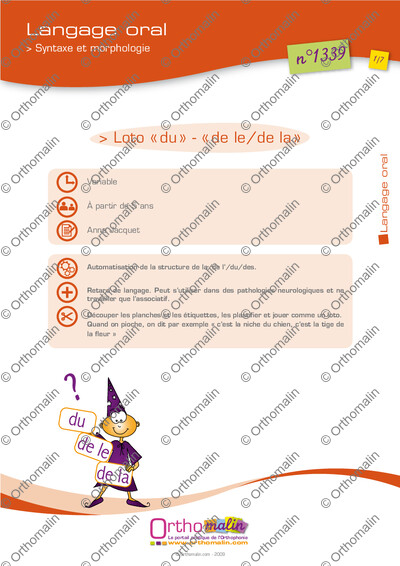 Page 1 de la fiche