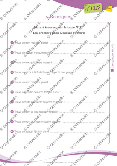 Page 2 de la fiche