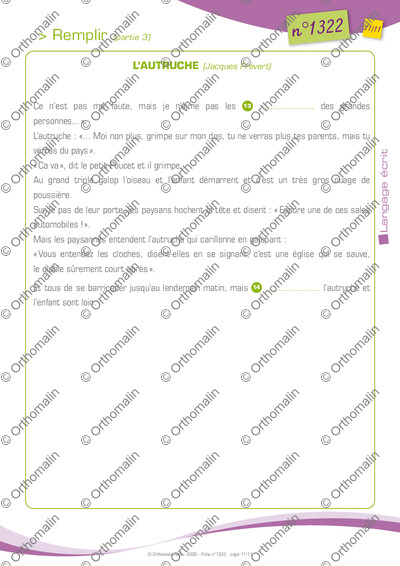 Page 11 de la fiche