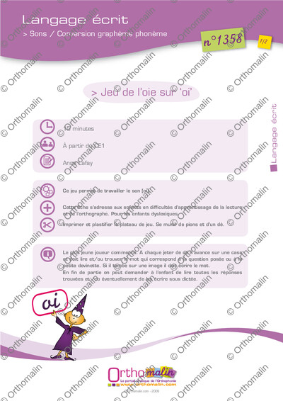Page 1 de la fiche