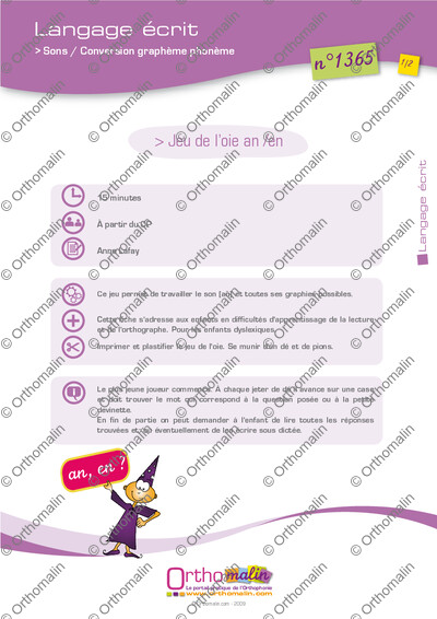 Page 1 de la fiche
