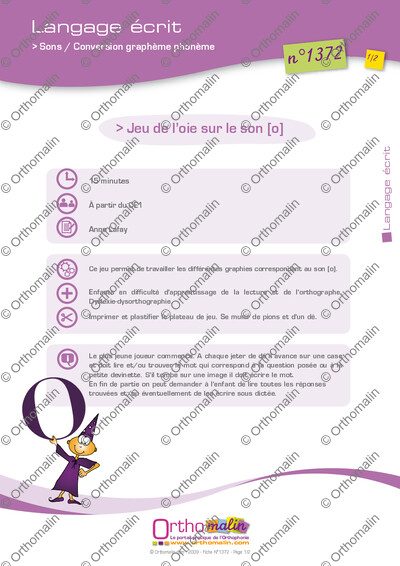 Page 1 de la fiche