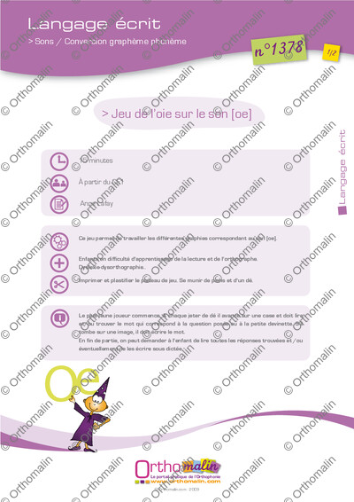 Page 1 de la fiche