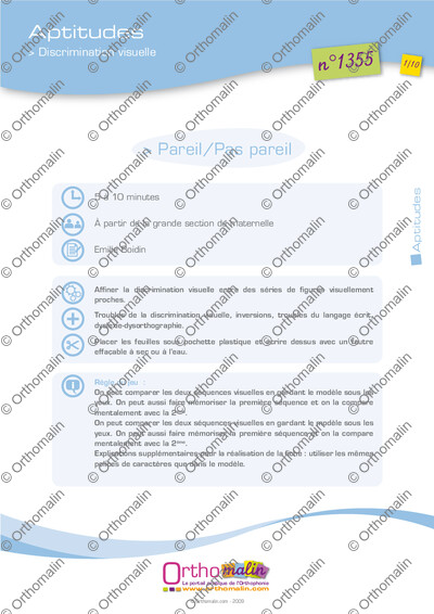 Page 1 de la fiche