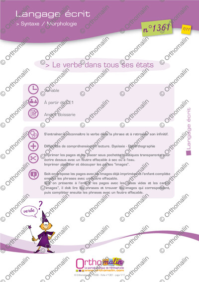Page 1 de la fiche