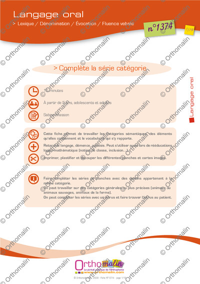 Page 1 de la fiche