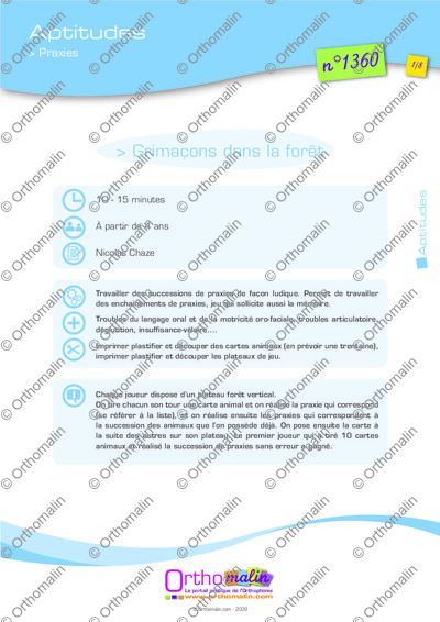 Page 1 de la fiche