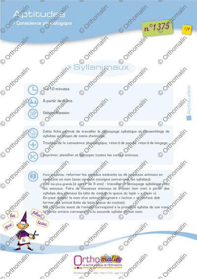 Page 1 de la fiche