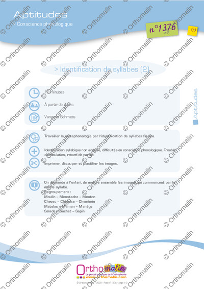 Page 1 de la fiche