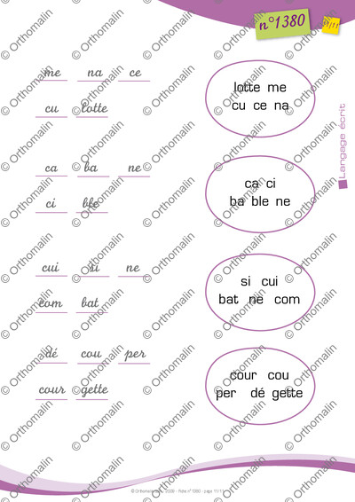 Page 11 de la fiche