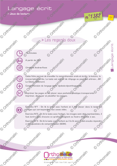 Page 1 de la fiche