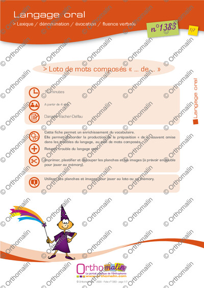 Page 1 de la fiche