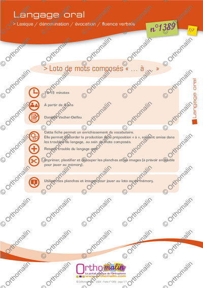 Page 1 de la fiche