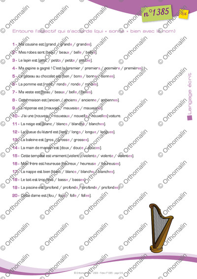 Page 5 de la fiche