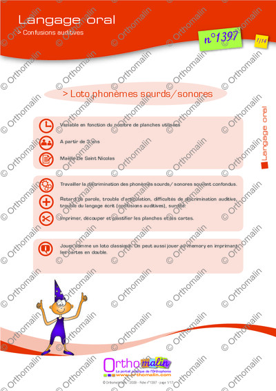 Page 1 de la fiche