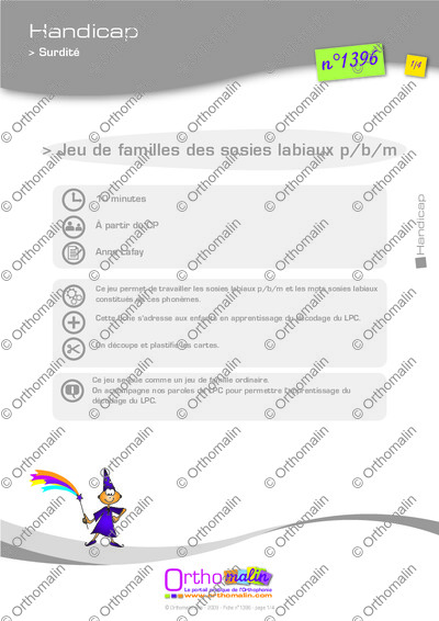 Page 1 de la fiche