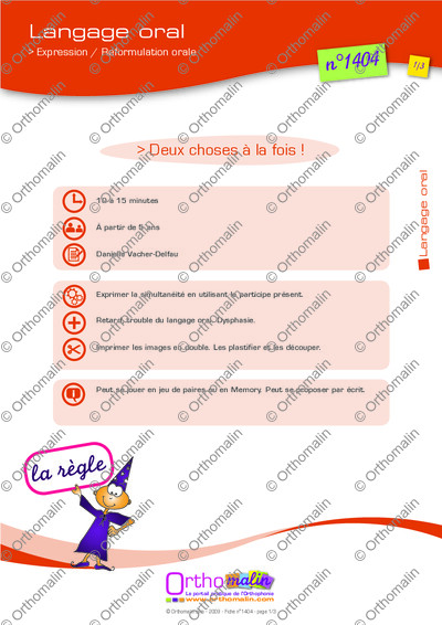 Page 1 de la fiche