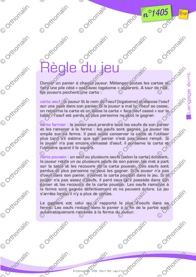 Page 2 de la fiche