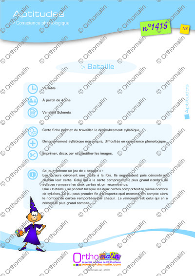 Page 1 de la fiche