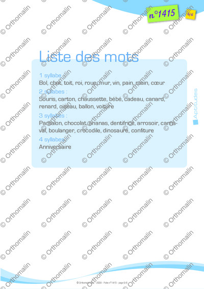 Page 6 de la fiche