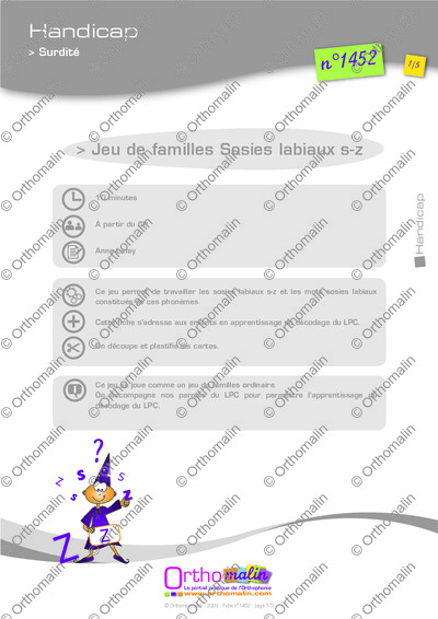 Page 1 de la fiche
