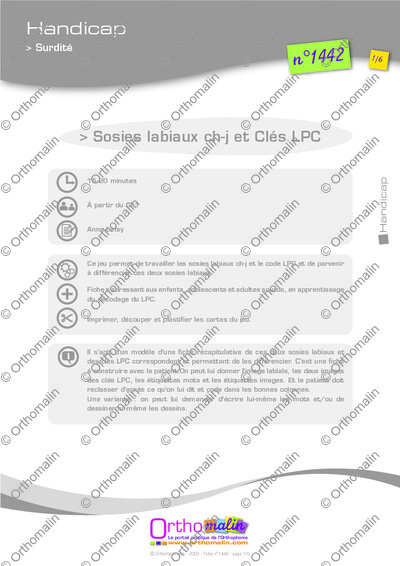 Page 1 de la fiche