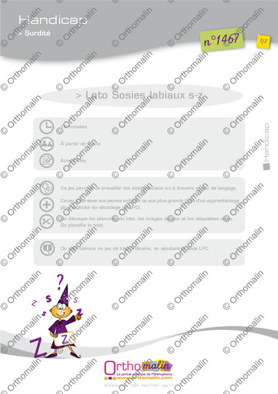 Page 1 de la fiche