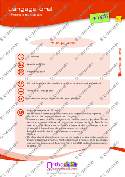 Page 1 de la fiche