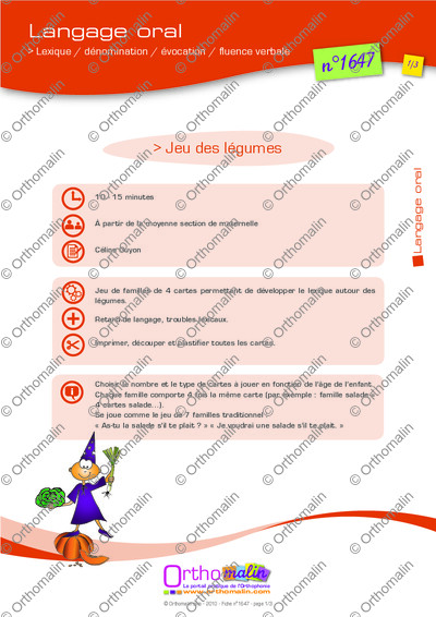 Page 1 de la fiche
