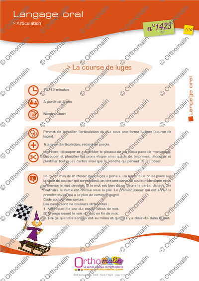 Page 1 de la fiche