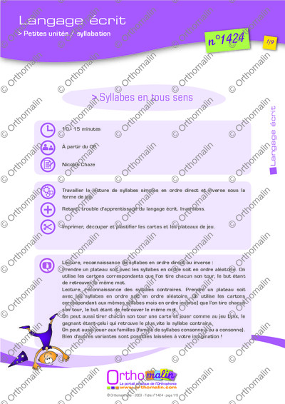 Page 1 de la fiche