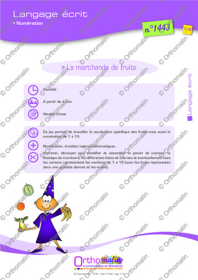 Page 1 de la fiche