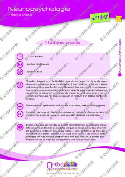Page 1 de la fiche