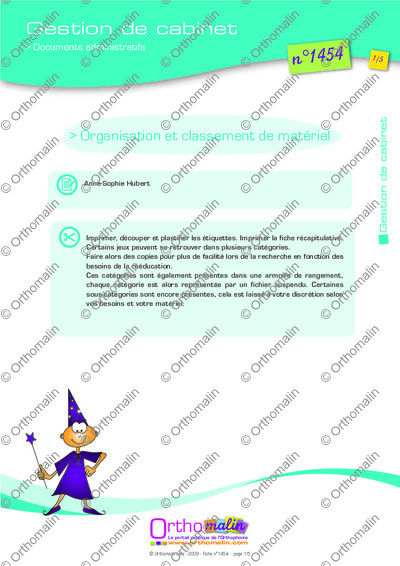 Page 1 de la fiche