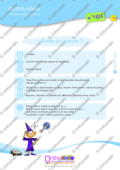 Page 1 de la fiche